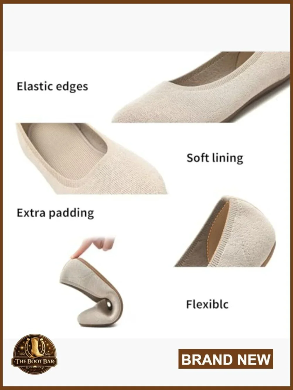Breathable Knit Slip On Flats Work Walking Shoes Arch Support